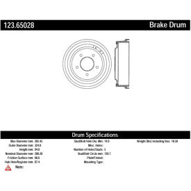 C-Tek Standard Brake Drum, C-Tek 123.65028