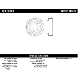 C-Tek Standard Brake Drum, C-Tek 123.68001