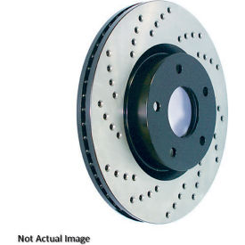 StopTech Sport Cross Drilled Brake Rotor; Front Left, StopTech 128.35091L StopTech Sport Cross Drilled Brake Rotor; Front Left, StopTech 128.35091L