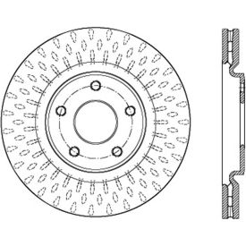 StopTech Sport Cross Drilled Brake Rotor; Front Right, StopTech 128.67074R