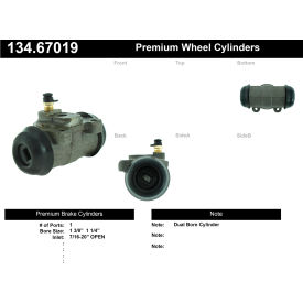 Centric Premium Wheel Cylinder, Centric Parts 134.67019