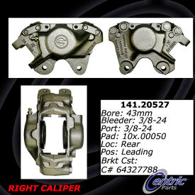 Centric Semi-Loaded Brake Caliper, Centric Parts 141.20527 Centric Semi-Loaded Brake Caliper, Centric Parts 141.20527