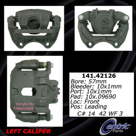 Centric Semi-Loaded Brake Caliper, Centric Parts 141.42126 Centric Semi-Loaded Brake Caliper, Centric Parts 141.42126