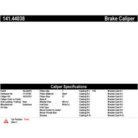 Centric Semi-Loaded Brake Caliper, Centric Parts 141.44038 Centric Semi-Loaded Brake Caliper, Centric Parts 141.44038