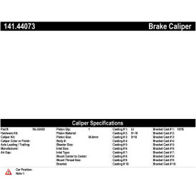 Centric Semi-Loaded Brake Caliper, Centric Parts 141.44073