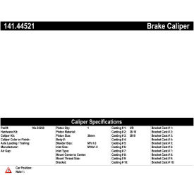Centric Semi-Loaded Brake Caliper, Centric Parts 141.44521
