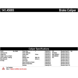 Centric Semi-Loaded Brake Caliper, Centric Parts 141.45085