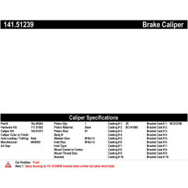 Centric Semi-Loaded Brake Caliper, Centric Parts 141.51239