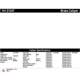 Centric Semi-Loaded Brake Caliper, Centric Parts 141.51247