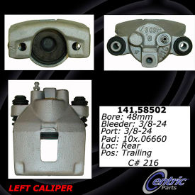Centric Semi-Loaded Brake Caliper with New Phenolic Pistons, Centric Parts 141.58502 Centric Semi-Loaded Brake Caliper with New Phenolic Pistons, Centric Parts 141.58502