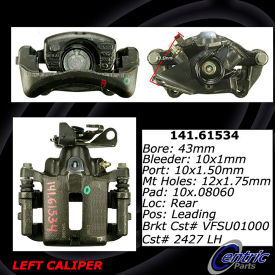 Centric Semi-Loaded Brake Caliper, Centric Parts 141.61534 Centric Semi-Loaded Brake Caliper, Centric Parts 141.61534