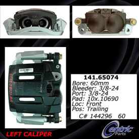 Centric Semi-Loaded Brake Caliper with New Phenolic Pistons, Centric Parts 141.65074 Centric Semi-Loaded Brake Caliper with New Phenolic Pistons, Centric Parts 141.65074