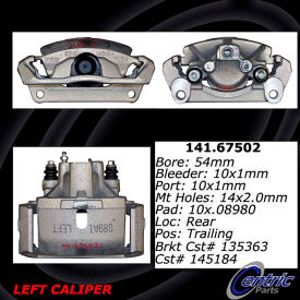 Centric Semi-Loaded Brake Caliper with New Phenolic Pistons, Centric Parts 141.67501 Centric Semi-Loaded Brake Caliper with New Phenolic Pistons, Centric Parts 141.67501