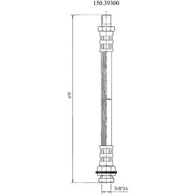 Centric Brake Hose, Centric Parts 150.39300 Centric Brake Hose, Centric Parts 150.39300