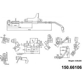 Centric Brake Hose, Centric Parts 150.66106