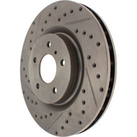 StopTech Select Sport Drilled and Slotted Brake Rotor; Front Right, StopTech 227.42076R