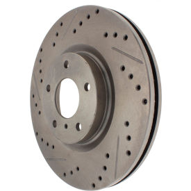 StopTech Select Sport Drilled and Slotted Brake Rotor; Front Right, StopTech 227.42080R
