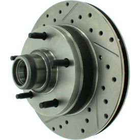 StopTech Select Sport Drilled and Slotted Brake Rotor; Front Right, StopTech 227.65039R
