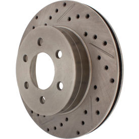 StopTech Select Sport Drilled and Slotted Brake Rotor; Front Right, StopTech 227.67038R