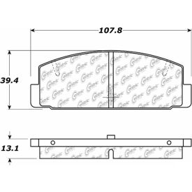 Centric Premium Semi-Metallic Brake Pads with Shims and Hardware, Centric Parts 300.03320 Centric Premium Semi-Metallic Brake Pads with Shims and Hardware, Centric Parts 300.03320