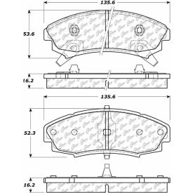 Centric Premium Semi-Metallic Brake Pads with Shims and Hardware, Centric Parts 300.03530