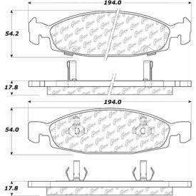 Centric Premium Semi-Metallic Brake Pads with Shims and Hardware, Centric Parts 300.07900