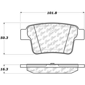 Centric Premium Semi-Metallic Brake Pads with Shims and Hardware, Centric Parts 300.10710 Centric Premium Semi-Metallic Brake Pads with Shims and Hardware, Centric Parts 300.10710