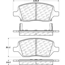 Centric Premium Semi-Metallic Brake Pads with Shims and Hardware, Centric Parts 300.10930 Centric Premium Semi-Metallic Brake Pads with Shims and Hardware, Centric Parts 300.10930