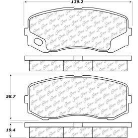 Centric Premium Semi-Metallic Brake Pads with Shims and Hardware, Centric Parts 300.12650 Centric Premium Semi-Metallic Brake Pads with Shims and Hardware, Centric Parts 300.12650