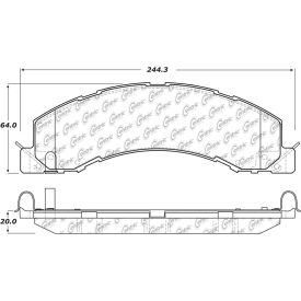 Centric Premium Semi-Metallic Brake Pads with Shims and Hardware, Centric Parts 300.13350 Centric Premium Semi-Metallic Brake Pads with Shims and Hardware, Centric Parts 300.13350