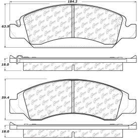 Centric Premium Semi-Metallic Brake Pads with Shims and Hardware, Centric Parts 300.13630 Centric Premium Semi-Metallic Brake Pads with Shims and Hardware, Centric Parts 300.13630