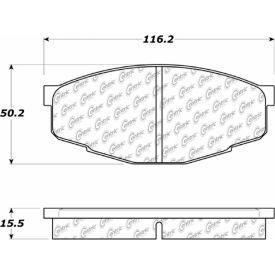 Centric Premium Ceramic Brake Pads with Shims and Hardware, Centric Parts 301.02070 Centric Premium Ceramic Brake Pads with Shims and Hardware, Centric Parts 301.02070
