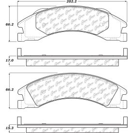 Centric Fleet Performance Brake Pads with Hardware, Centric Parts 306.13290