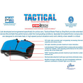 Centric Tactical Police Duty Brake Pads with Hardware, Centric Parts 307.17660 Centric Tactical Police Duty Brake Pads with Hardware, Centric Parts 307.17660