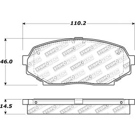 StopTech Street Brake Pads with Shims and Hardware, StopTech 308.05250 StopTech Street Brake Pads with Shims and Hardware, StopTech 308.05250