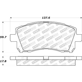 StopTech Street Brake Pads with Shims and Hardware, StopTech 308.07210 StopTech Street Brake Pads with Shims and Hardware, StopTech 308.07210