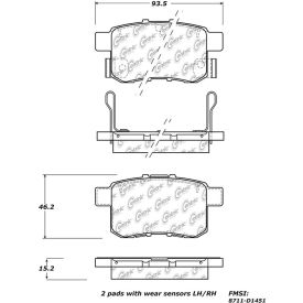 StopTech Street Brake Pads with Shims and Hardware, StopTech 308.14510