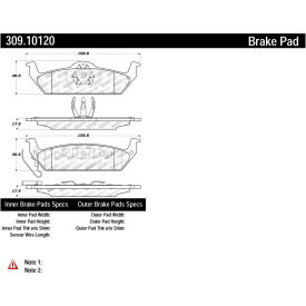 StopTech Sport Brake Pads with Shims and Hardware, StopTech 309.10120