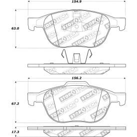 StopTech Sport Brake Pads with Shims and Hardware, StopTech 309.10440