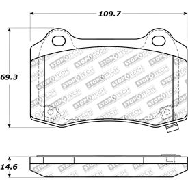 StopTech Sport Brake Pads with Shims and Hardware, StopTech 309.10530 StopTech Sport Brake Pads with Shims and Hardware, StopTech 309.10530