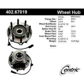 C-Tek Standard Hub and Bearing Assembly; With Integral ABS, C-Tek 402.67019E C-Tek Standard Hub and Bearing Assembly; With Integral ABS, C-Tek 402.67019E