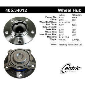 Centric Premium Hub and Bearing Assembly, Centric Parts 405.34012