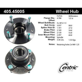Centric Premium Hub and Bearing Assembly, Centric Parts 405.45005