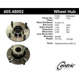 Centric Premium Hub and Bearing Assembly, Centric Parts 405.48002