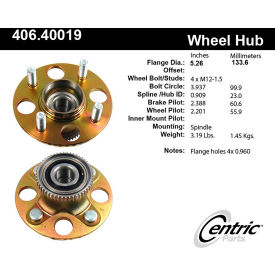 Centric Premium Hub and Bearing Assembly, Centric Parts 406.40019