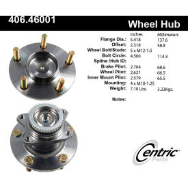 C-Tek Standard Hub and Bearing Assembly; With ABS Tone Ring, C-Tek 406.46001E C-Tek Standard Hub and Bearing Assembly; With ABS Tone Ring, C-Tek 406.46001E