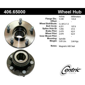 Centric Premium Hub and Bearing Assembly; With ABS, Centric Parts 406.65000
