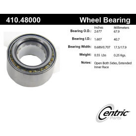 Centric Premium Wheel Bearing and Race Set, Centric Parts 410.48000