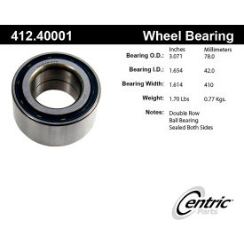 C-Tek Standard Double Row Wheel Bearing, C-Tek 412.40001E