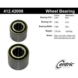 C-Tek Standard Double Row Wheel Bearing, C-Tek 412.42008E